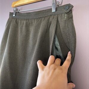 Vintage Saint Laurent Wool Pencil Skirt Sz M